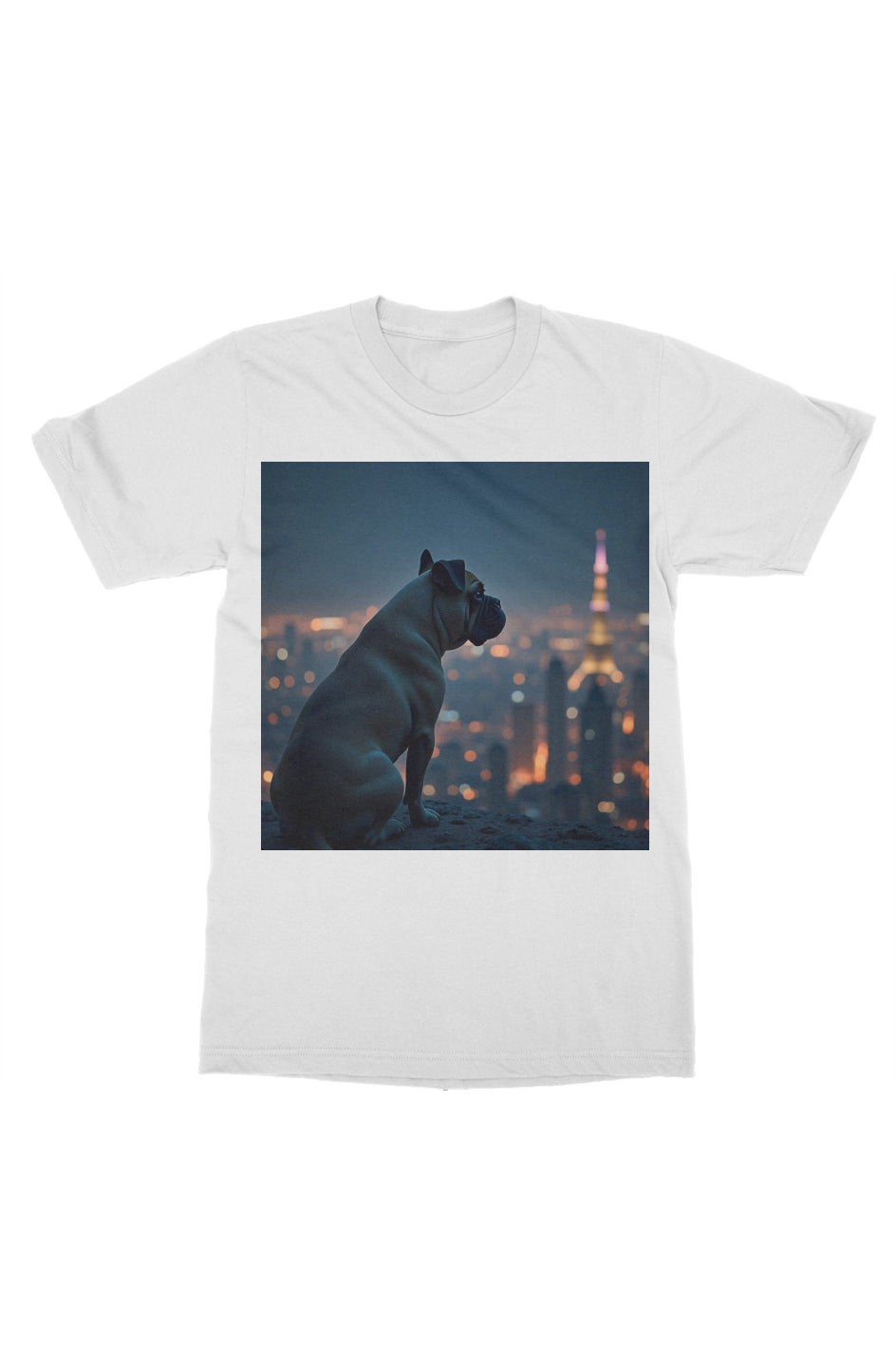 Dog among the city